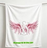 Victoria's Secret Wings Logo Flannel Fleece Throw Blanket V044